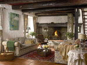 Fireplace, DVD player, MP3 dock - Heritage Mansion in Teillet With Private Pool (Teillet)