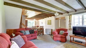 Fireplace, DVD player - Rustic Holiday Home in North Tamerton With Garden (Holsworthy)
