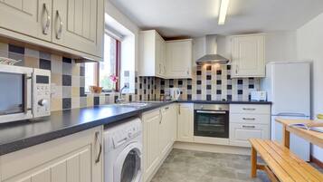 Fridge, microwave, electric kettle