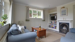Fireplace, DVD player - Modern Holiday Home in Hawkhurst Kent With Garden (Cranbrook)