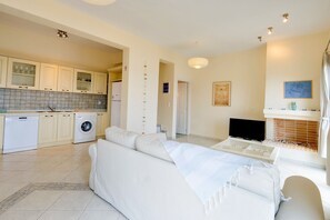 Villa | Living room | Fireplace - Serene Villa in Pera Melana near Sea (South Kynouria)