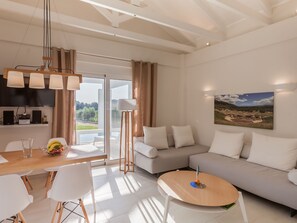 Villa | Living room | MP3 dock - Modern Villa in Peloponnese With Private Pool (Ilida)