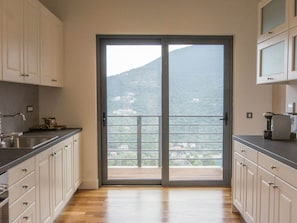 Villa | Private kitchen | High chair, cookware/dishes/utensils - Sivota Bay View Villa with Hot Tub, Private Pool, Garden (Lefkada)