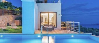 Sivota Bay View Villa with Hot Tub, Private Pool, Garden