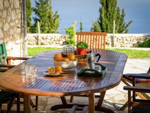 Dining - Charming, Warm Vacation Home, Private Pool, Privacy and Seaview, West Lefkas (Lefkada)