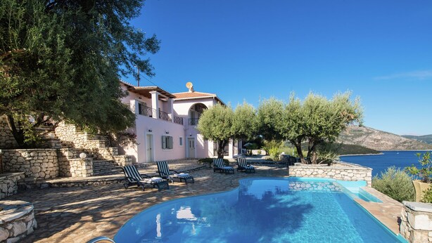 Pool - Superb 4-10 Pers Villa, Pool and With Phenomenal Views of the sea and Islands (Lefkada)