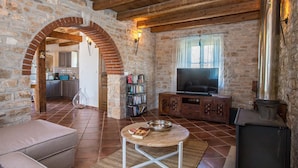 Ferienhaus | Wohnzimmer | Kamin, DVD-Player