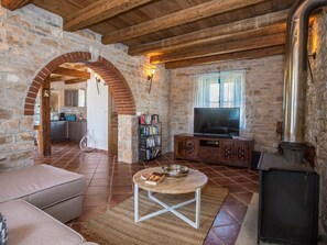 Ferienhaus | Wohnzimmer | Kamin, DVD-Player