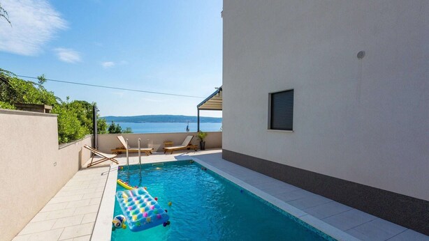 Indoor pool, outdoor pool - Modern Home With Private Pool and Terrace With sea View (Crikvenica)