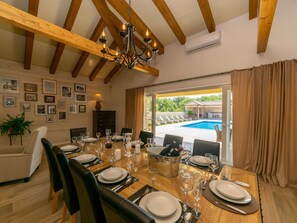 Dining - Amazing Villa With Private Swimming Pool, Roofed Terrace, Lovely Outside Kitchen (Policnik)
