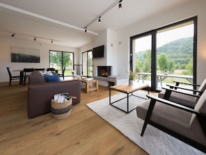 Living room - Boutique Chalet in Baške Oštarije With Garden (Karlobag)