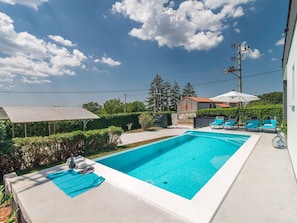 Outdoor pool, an infinity pool - Beautiful Newly Built Villa Oleandra for up to 5 Persons, With Private Pool (Sveti Petar u Sumi)