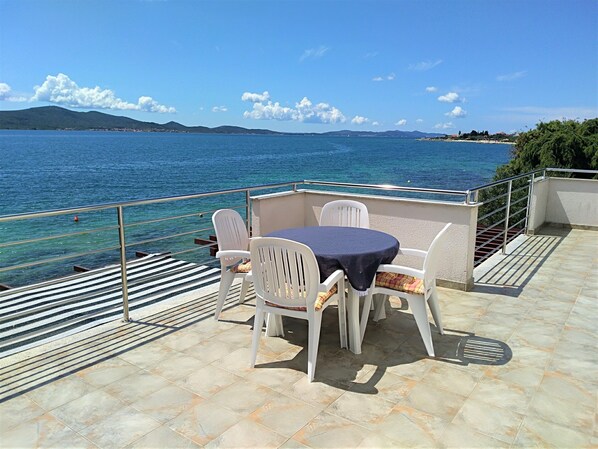House | Exterior - Amazing 2 Storey Holiday Home With 120m Roof Terrace, Directly on the Beach (Sveti Filip i Jakov)