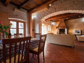 Living room - Stone Villa Damiana With Swimming Pool and Beautiful Garden for 10 People in Heart of Istria (Zminj)