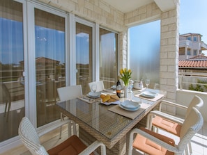 Villa | Balcony - Modern Villa With Private Swimming Pool, Nice Garden With Roofed Terrace, BBQ (Vodice)