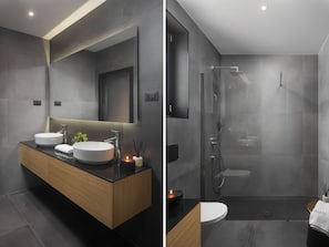 Bathroom - Luxurious Villa 55 with Hot Tub, 2 Swimming Pools, Sauna in Central Istria (Pazin)