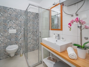 Shower, towels - Holiday House Amberg with Whirpool near Opatija (Kastav)
