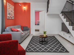 Living room - Holiday House Amberg with Whirpool near Opatija (Kastav)
