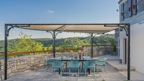 Balcony - Holiday Home With Roof-pool, Sauna and Garden in an Idyllic Location (Pican)