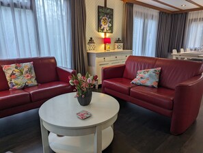 Télévision, lecteur de DVD, table de tennis de table, vidéothèque