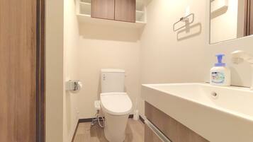 Bañera y ducha independientes, bañera profunda y secador de pelo