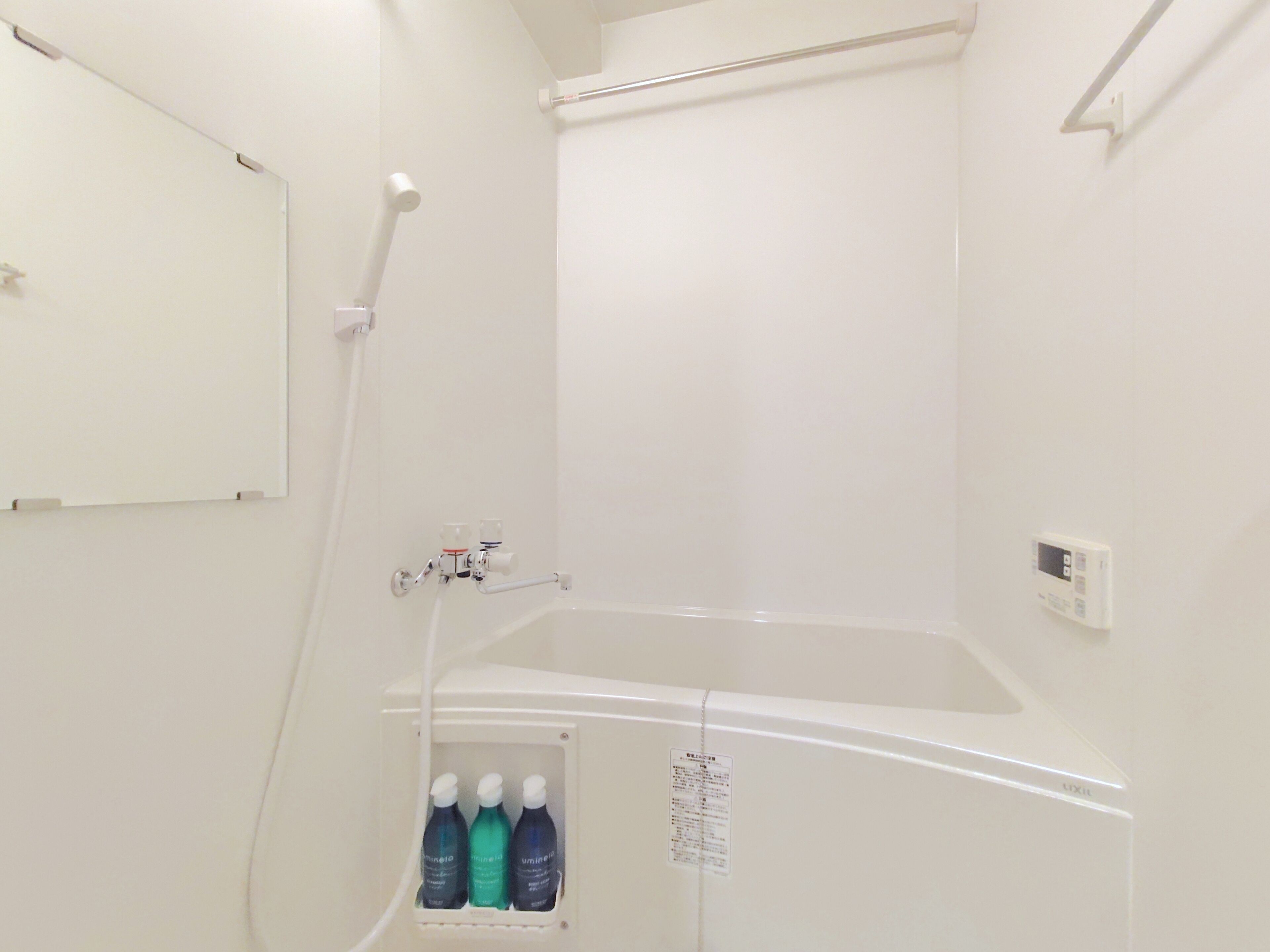 Banheira e chuveiro separados, banheira de imersão, secador de cabelo 