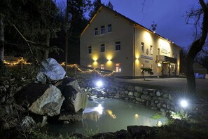 Front of property – evening/night