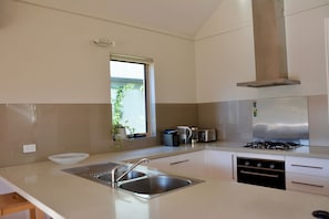 Fridge, microwave, oven, stovetop - Ocean View, beach house in Gnarabup, (Gnarabup)