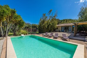 Outdoor pool, a heated pool