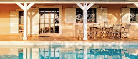 A heated pool