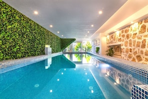 Indoor pool, a heated pool