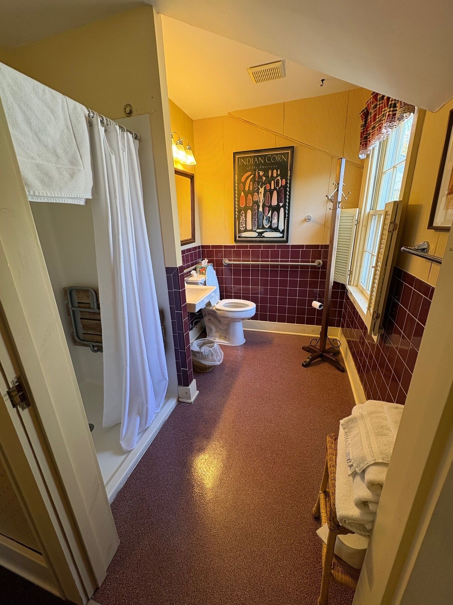 Hair dryer, towels