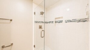 Combined shower/tub, hair dryer, towels - Updated Two Bedroom Condo, Sweeping Oceanfront Views, Third Floor (Hilton Head)
