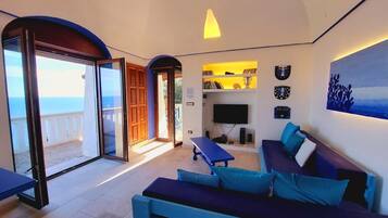 Fernseher, Kamin, DVD-Player, Stereoanlage