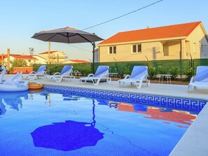 Outdoor pool, a heated pool