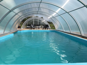 Indoor pool, outdoor pool - Modern Holiday Home in Kastel Sucurac by the Sea (Kastela)