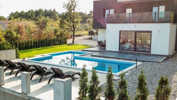 Pool - Modern Villa in Grubine With Swimming Pool (Podbablje)