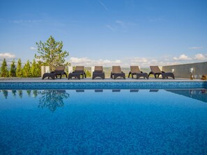 Outdoor pool - Modern Villa in Grubine With Swimming Pool (Podbablje)