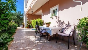 Balcony - Spacious Ground Floor Apartment With Private Covered Terrace, Near the Sea (Bibinje)