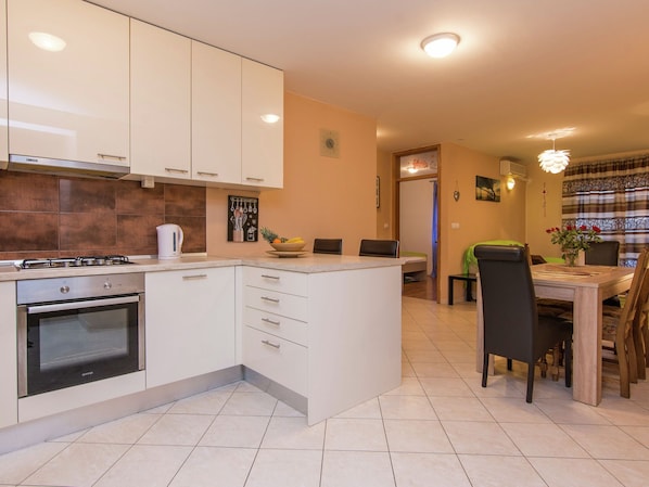 Fridge, oven, dishwasher, electric kettle
