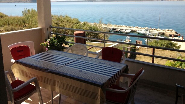 Balcony - Two Fully Equipped First Floor Apartments With Private Terrace, Great sea View (Razanac)