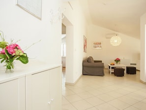 Living room - Modern Apartment With Balcony Near the Beach and Town Center (Krk)