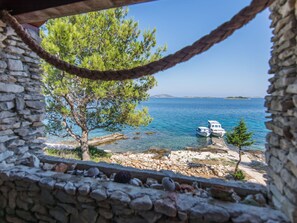 Balcony - Very Nice, Simple Holiday Home Near the Sea (Pasman)