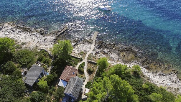 Aerial view - Very Nice, Simple Holiday Home Near the Sea (Pasman)
