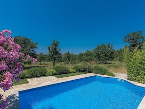 Outdoor pool - Family House in a Peaceful Location, With Private Pool and BBQ in Garden (Porec)