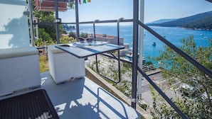 Balcony - Modern Studio in Rabac, With sea View, Beach Within Walking Distance (Labin)