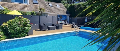 Outdoor pool, a heated pool