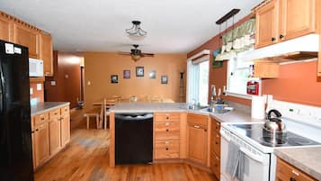 House, Multiple Beds (Creekview Cabin - A Perfect Escape) | Private kitchen | Fridge, microwave, oven, dishwasher