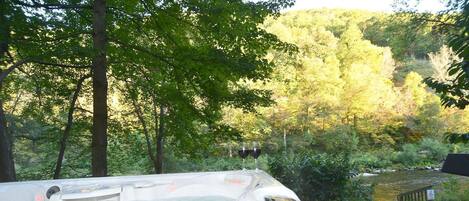 House, Multiple Beds (River Time Cabin -Time floats away!) | Outdoor spa tub