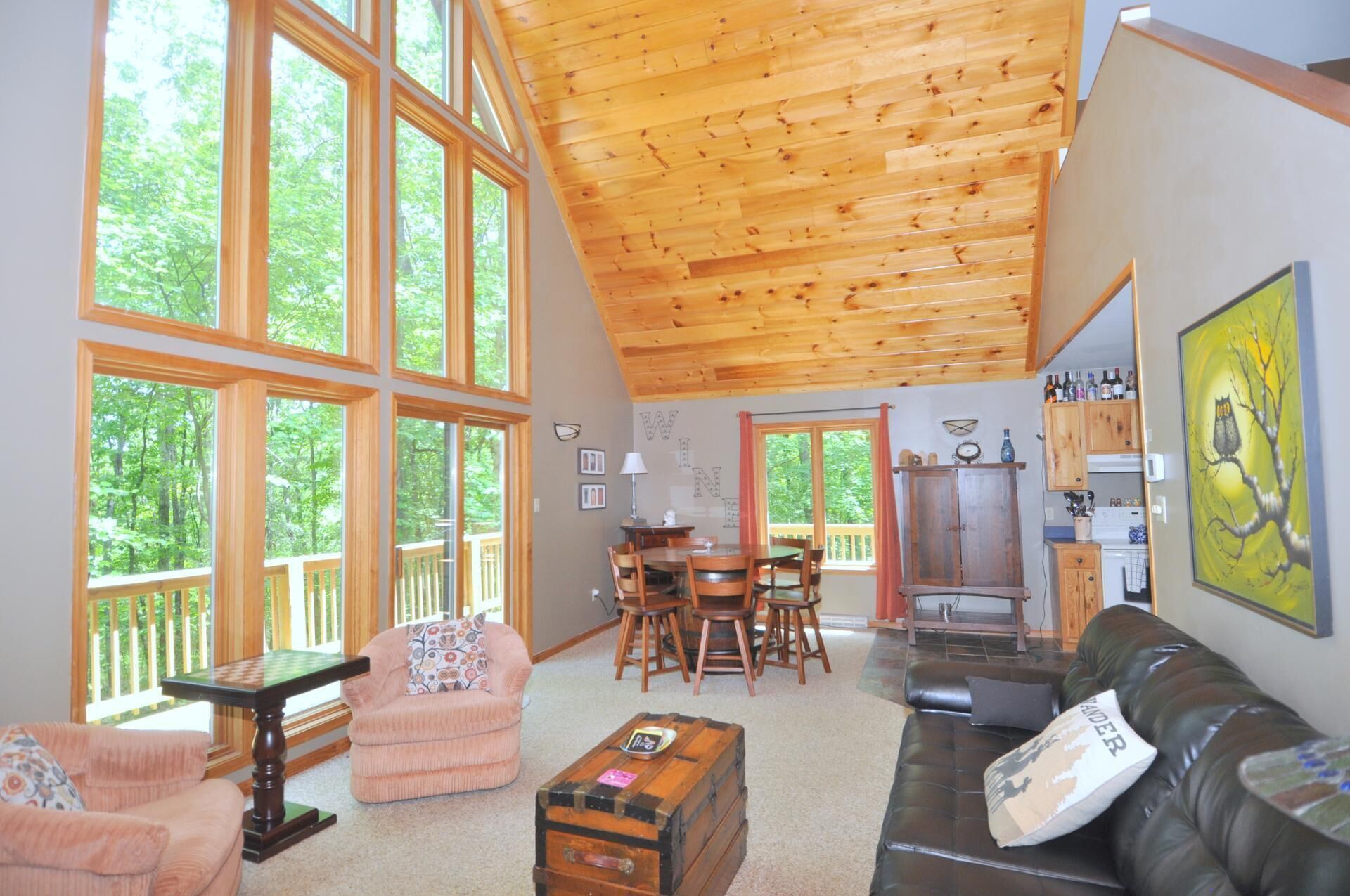 House, Multiple Beds (Sqyrls Nest - 3BR Retreat With a Hot ) | Living area | Fireplace